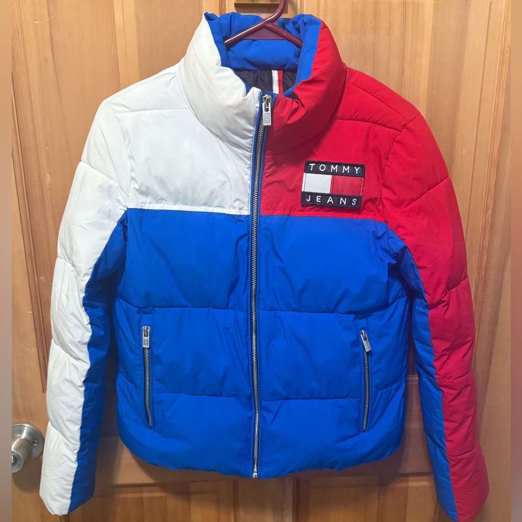 Vintage Tommy Hilfiger Tommy Jeans Navy, Red & White Colorblock Jacket Size Xs